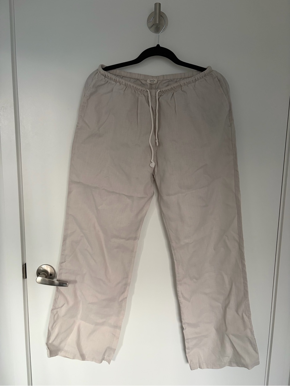 John Galt / Brandy Melville Beige Linen Drawstring Pants
